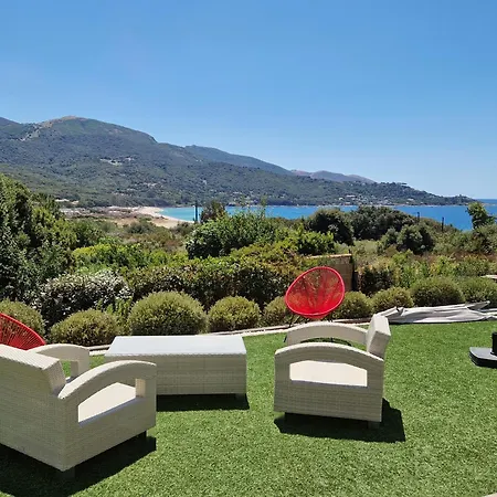 Contemporaine Vue Calcatoggio (Corsica)